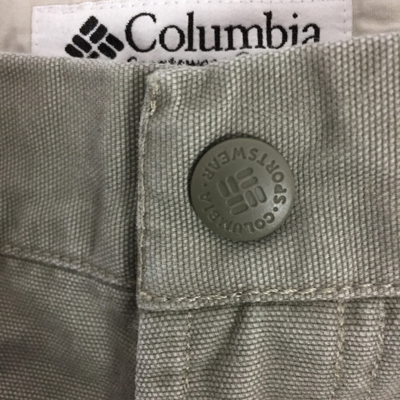 Columbia Shorts Mens 40W Active Outdoor Sportswear Olive Green Denim - Picture 4 of 11